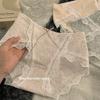 Women's Summer Pure Lace Cotton Non Trace Cotton Anti Bacterial Crotch Waist Triangle Briefs