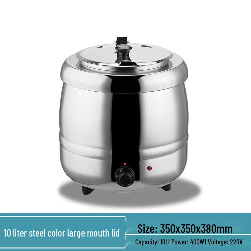 304 Stainless Steel Electronic Soup Warmer and Porridge Cooker for Commercial Use