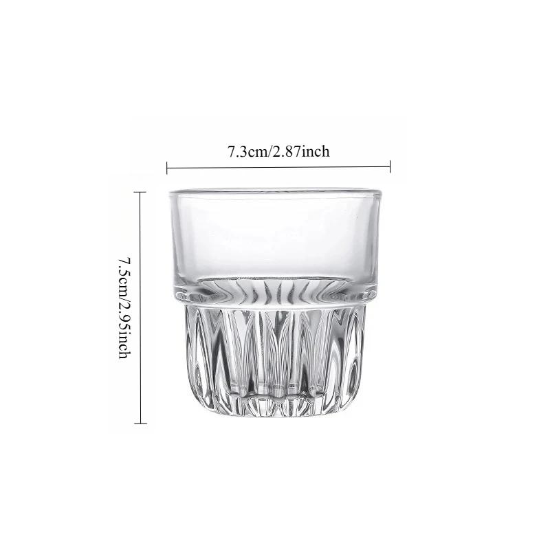 155ml/250ml/316ml Coffee Cup Creative Thickened Glass Cups Wine Glass Vintage Cold Brew Coffee Mug Transparent Cocktail Glass 1pcs