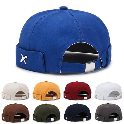 Washed Style Cotton Brimless Docker Cap for Boys and Girls with Adjustable Strap