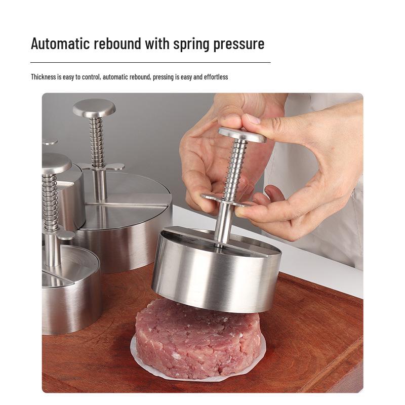 Stainless Steel Non-stick Hamburger Press for Kitchen