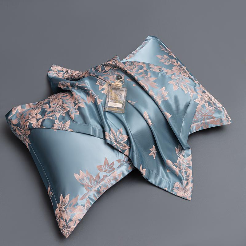 New 3pcs Duvet Cover and Pillow Case Set No Filling European Light Luxury Jacquard Woven Polyanthous Type Family Bedroom Bedding