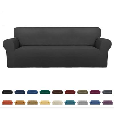 Stretch Sofa Slipcover Spandex Soft Couch Cover Washable Furniture Protector with Elastic Bottom for Kids Dog Pets 1 Piece