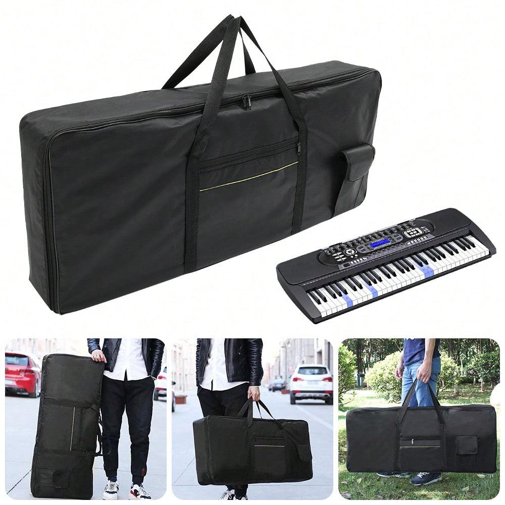 61 Key Instrument Keyboard Bag Oxford Cloth Thickened Piano Protection Bag Storage Bag Portable Waterproof Vibration-resistant Piano Case with Handle
