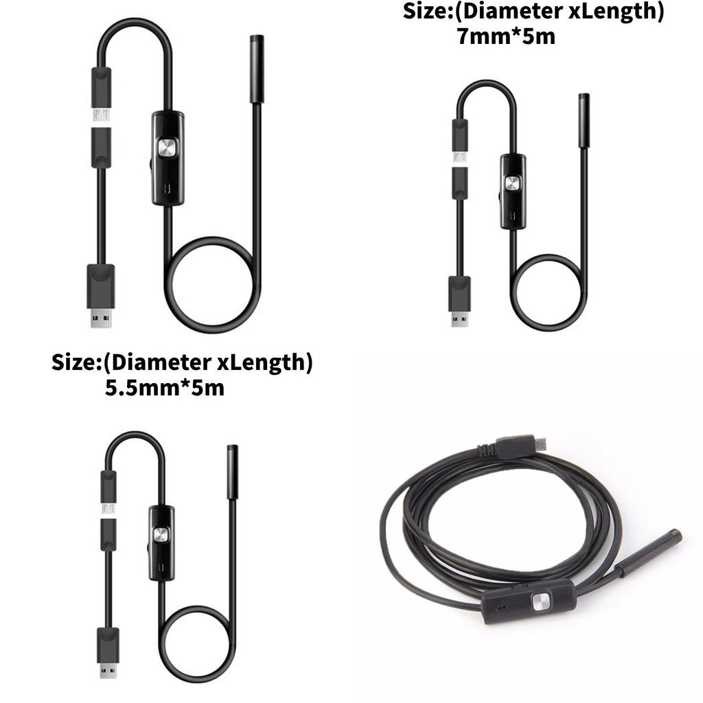 Usb Waterproof Inspection Scope With Camera And Led Illumination For Car Repair And Household Use