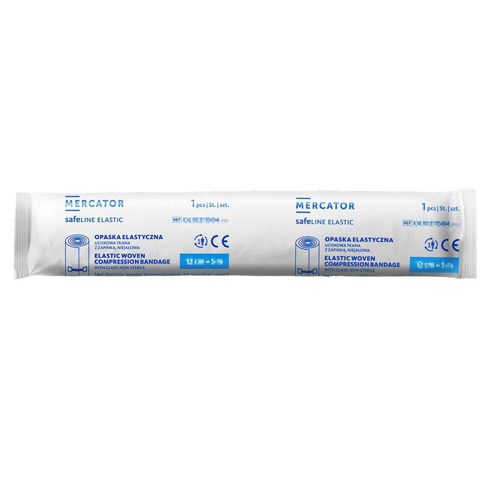 Elastic Compression Bandage With Clasp 12cm x 4m O-Safeline Elastic Non-Sterile Paper 1 Pcs