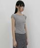 Peulleeoeob Layered Bustier T-Shirt (Fl-108_Gray)