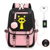 Personality Trend Cartoon Printing Double Shoulder College Style Student Leisure Schoolbag Multi-function Large Capacity
