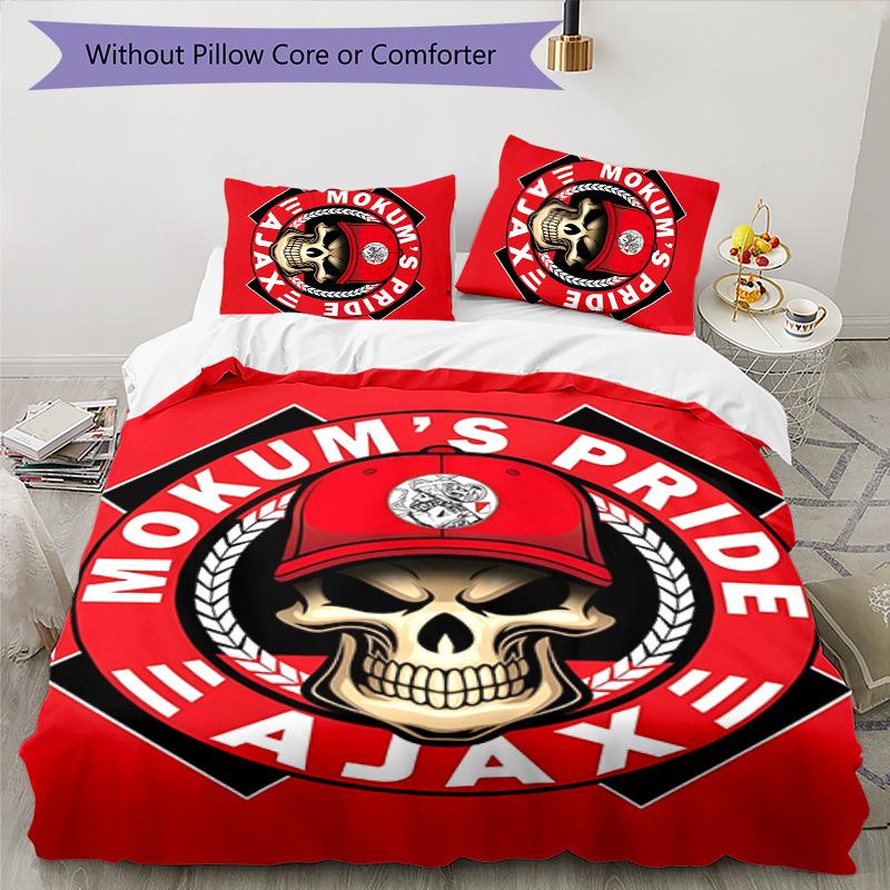 3pcs Ajax FC Design Cover Set - HD Printed Bedding with 1 Cover and 2 Pillowcases - Perfect for Home and Dorm Decor