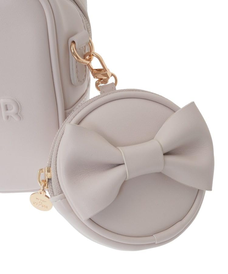 Maison de FLEUR 2-Wege Boston-Tasche mit Pochette, Graupink, F Tragetasche, 08000645400
