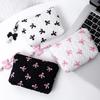 New Korean Style Fashion Simple Bow Wallet Cute Large Capacity Lipstick Storage Makeup Bag Coin Wallet Women Girl Birthday Gifts
