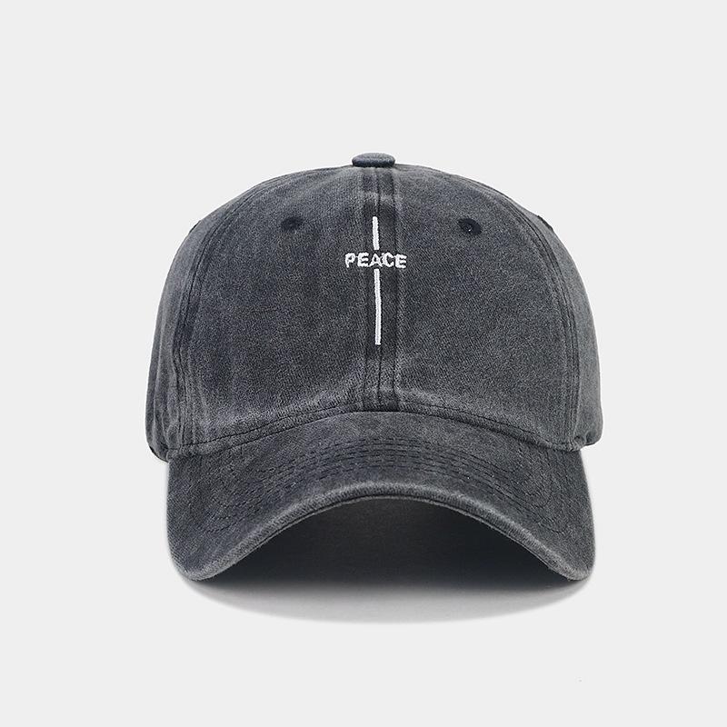 European and American fashion letter embroidery baseball cap men's personality casual soft top cap outdoor sun protection shade sun protection cap