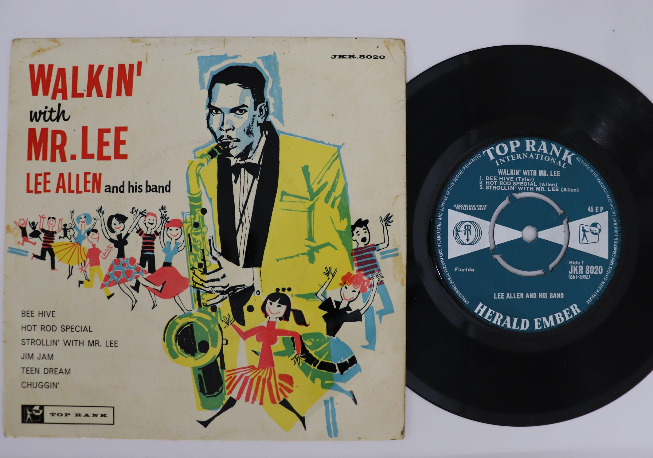 

7inch Record LEE ALLEN Walkin With Mr. Lee JKR8020 TOP RANK INTER 1959 UK Blues Used