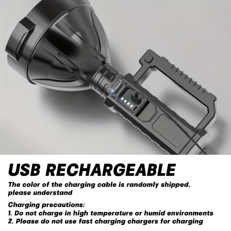 Large LED Flashlight with Foot Support for Convenient Installation, Night Safety Lighting, Home Emergency 4 Modes Suitable for Construction Sites