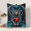 1PC Tiger Angel Heart Chain Design Print Blanket, Soft Throw Blanket - Warm & Cozy for Couch, Bed, Office, and Travel yy250912190