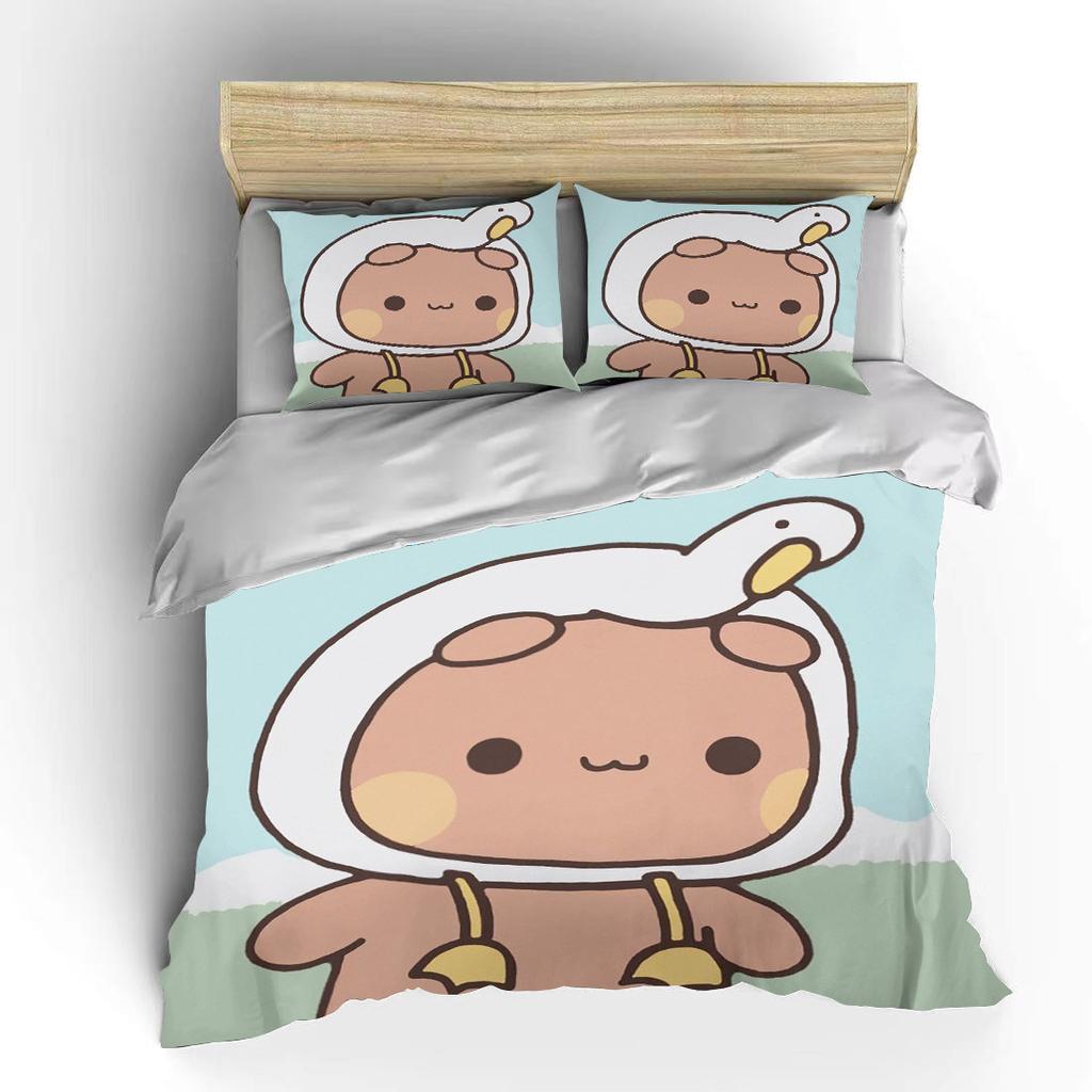 Bubu Dudu Cartoon Cute Bear KawaiiGift King Twin Double Child Bedding Set Microfiber Or Polyester Christmas  Duvet Cover Set