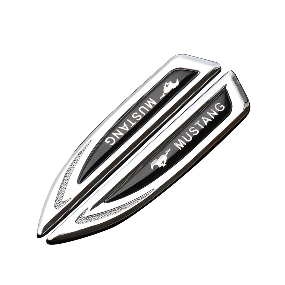 2pcs Car Styling Side Fender Body Emblem Stickers Knife Badges Decoration For Ford Fiesta Focus 2 MK3 Mondeo MK4 Mustang Ranger