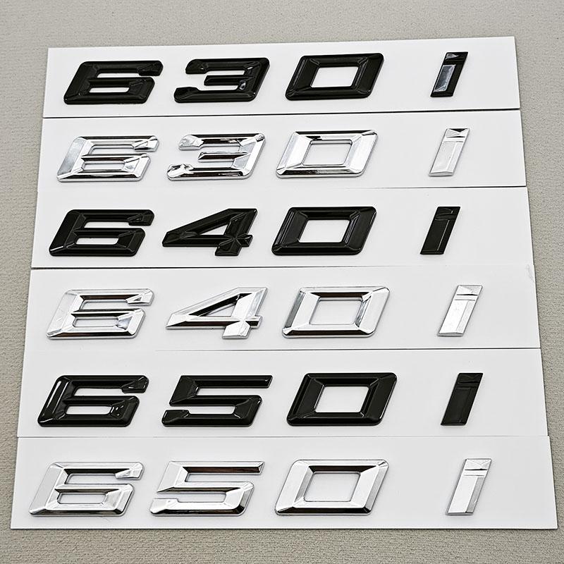 NEW 3D ABS Car Letters Logo 630i 640i 650i Sticekr Rear Trunk Badge Emblem Decal For BMW 630i 640i 650i F12 F13 F06 Tail Marking