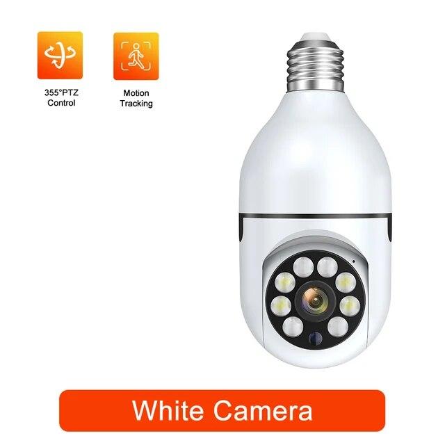 Wifi E27 Bulb Surveillance Camera Wireless Night Vision HD Automatic Human Tracking Security Baby Monitor Zoom Full Color Video