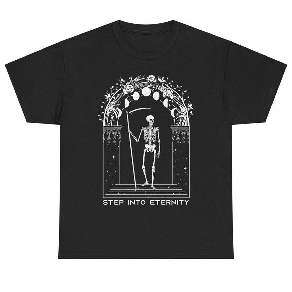 Death Tarot Card Tee Mens Goth Grim Reaper Skeleton Gothic Horror Shirt S-5XL XL