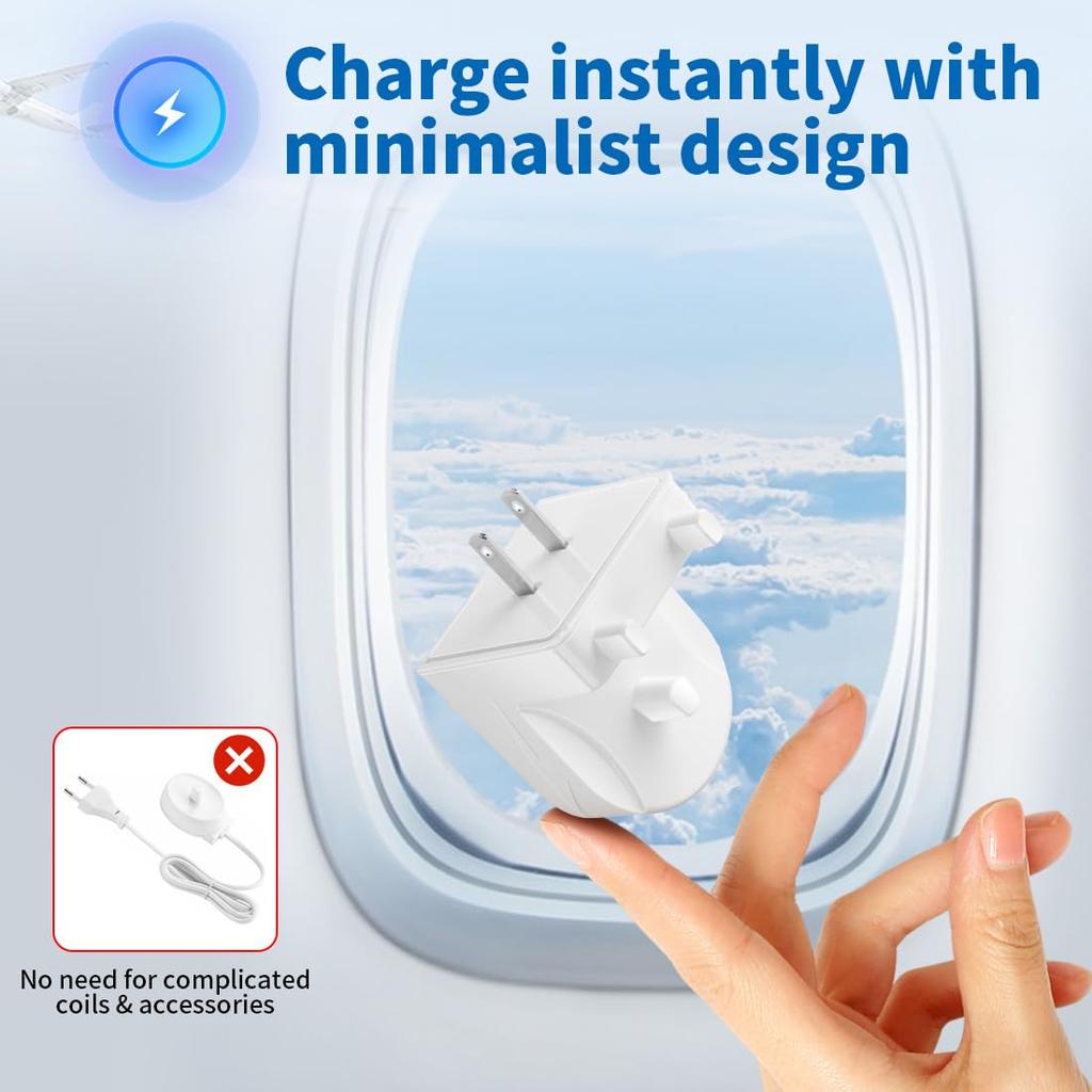 Ta elektryczna ładowarka ścienna do szczoteczki do zębów jest kompatybilna również z większością modeli szczoteczek do zębów IO i Pulse Oral-B/Braun.. Jego