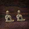 Mini Antique Style Shakyamuni Buddha Brass Statue - Small, Portable Desktop Ornament