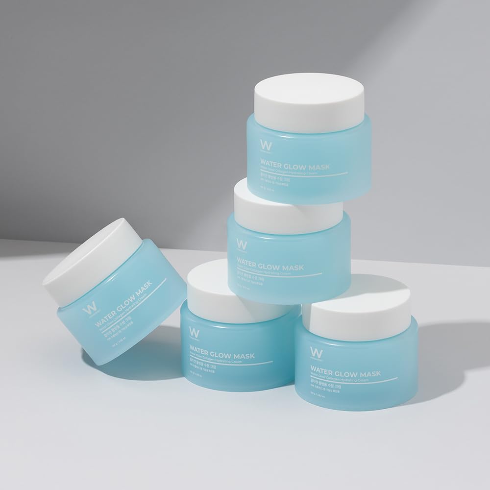 WONJIN EFFECT Water Glow Mask 100ml - Water Droplet Cream, Large Capacity Moisturizing Cream, Collagen Cream, Hydration Cream