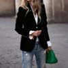 Damen Mode Lässig Einfarbiger Druck Frühling Winter Langarm Jacken & Mäntel