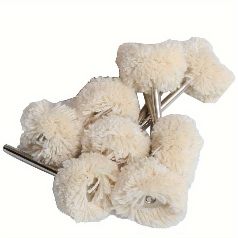 50pcs 1Inch Polishing Buffing Wheel Set, Wool Felt Mounted 3mm Shank For Rotary Tool Accessories, Mini Brush Polishing Kit For Watch And Jewelry
