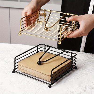 1pc Creative Square Tissue Box Holder |Open-Top Design | Durable Kitchen & Dining Decor Accessory