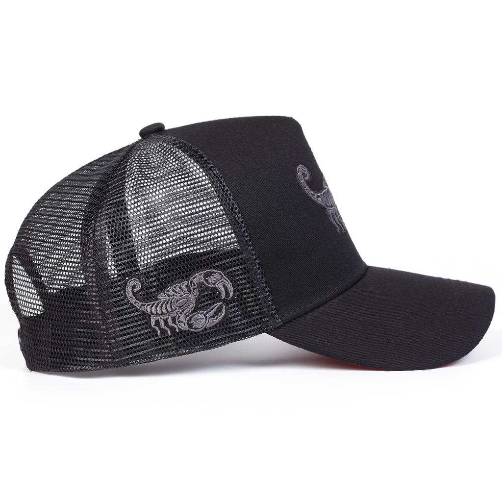 Unisex Scorpion Embroidery Baseball Net Caps Spring Summer Outdoor Adjustable Casual Hats Sunscreen Hat Sports Cap