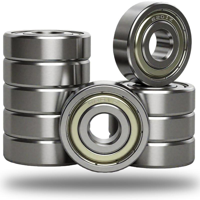 10Pcs 6200 6201 6202 6203-ZZ Deep Groove Ball Bearings, Double Metal Sealed
