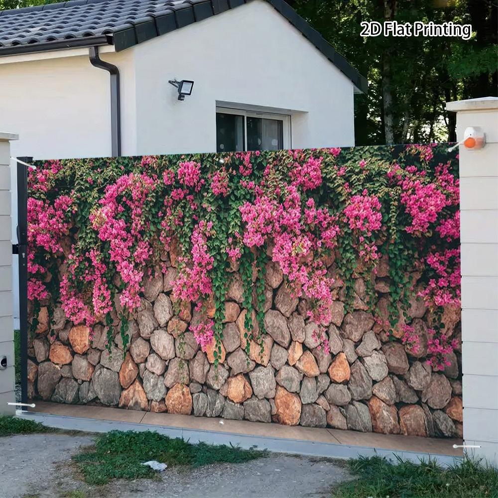 1Pcs Pink Flowers Stone Garage Decoration Background Winter Backdrop Decorations For Photo Studio Photo Booth Christams Party