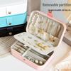 Portable Multifunctional Jewelry Storage Box: Dustproof & Anti-Oxidation for Earrings, Rings, and Bracelets.