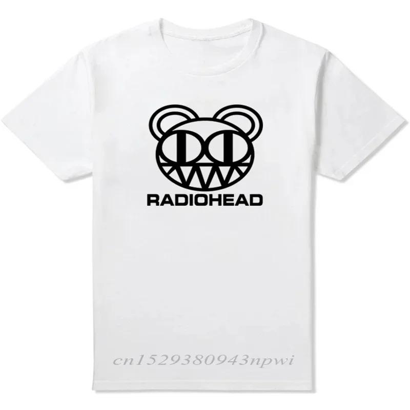 Radiohead Tshirt Retro Classic Tshirt North American Tour Rock Boys and Womens Camisetas Hombre Cotton Best Selling Round Neck