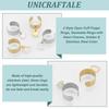 8Pcs 4 Style 304 Stainless Steel Open Cuff Finger Rings Stackable Rings with Heart Charms Golden & Stainless Steel Color Inner Diameter: 17~18mm
