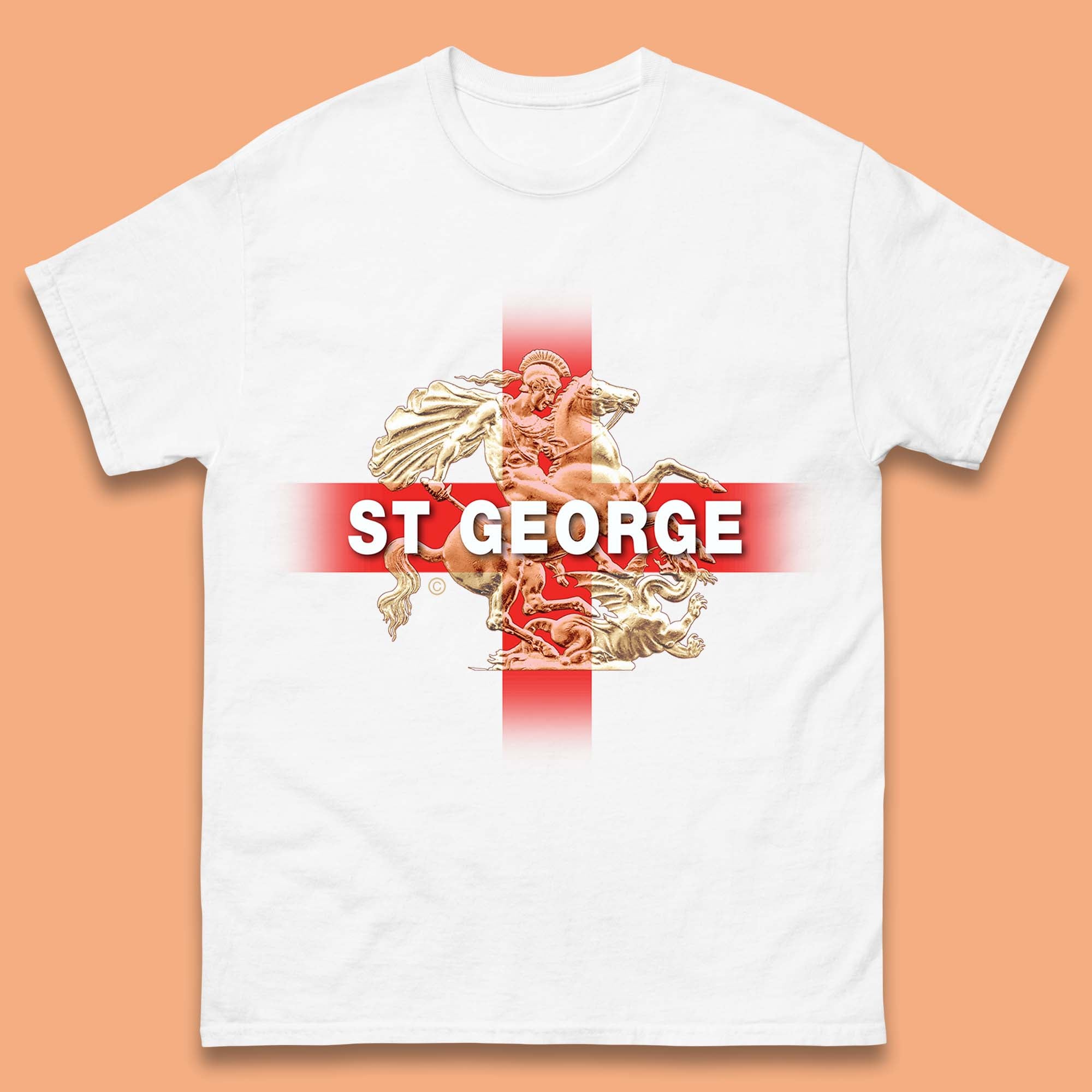 

St George & The Dragon T-Shirt Womens Tops Tees 4XL