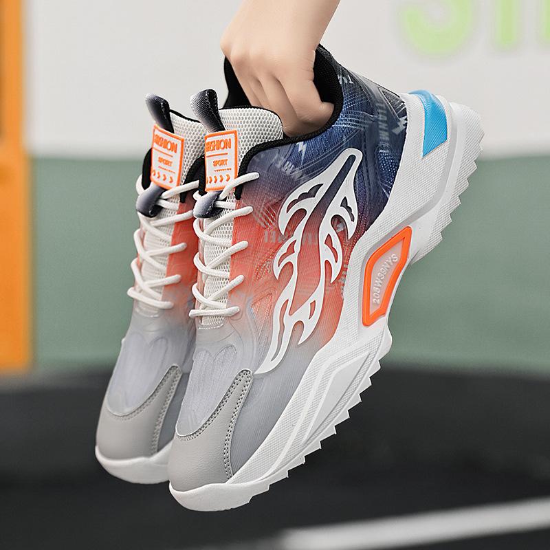 2025 New Men's Shoes Summer Breathable Thin Youth Mesh Sports Shoes Casual Running Ice Silk Cloth Dad Shoes