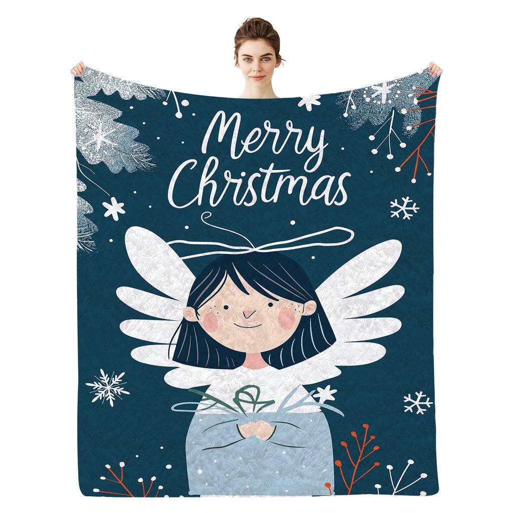Christmas Series digitalprinted polyester Bedroom velvet flannel soft sofa cover blanket Fleece soft sofa cover blankets