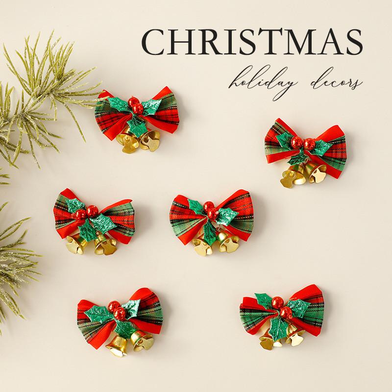 Christmas Mini Butterfly Bell Pendant Set Holiday Decoration Props For Festive Gift Present