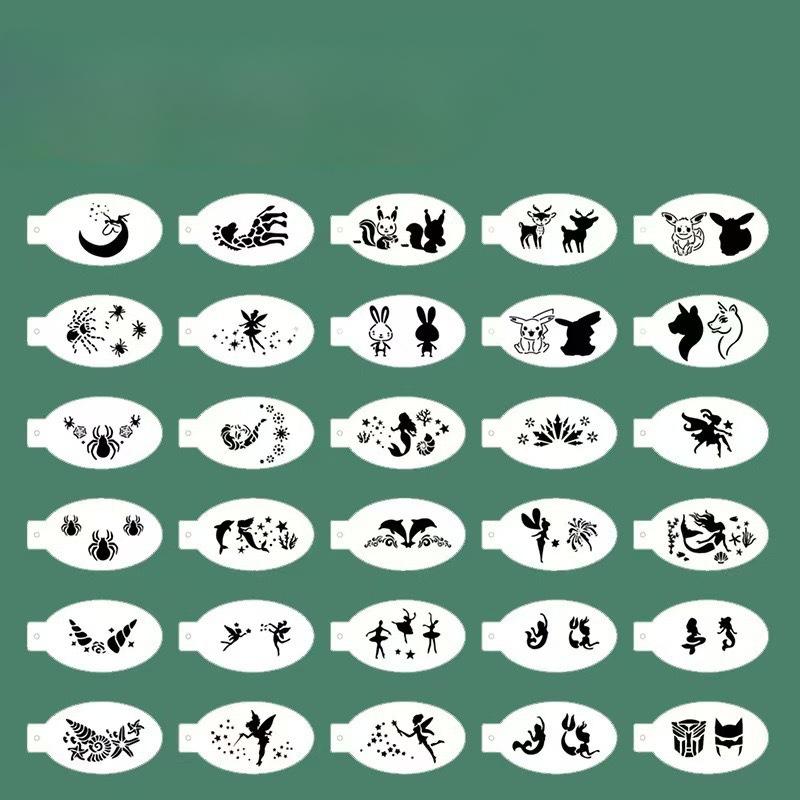 Children's Stage Makeup, Facial Painting Templates, Face Painting, Eye Corner, Hollow Rubbing, DIY Body Painting, Graffiti Copying Board