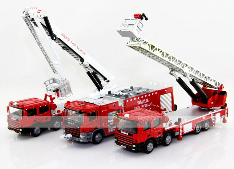 KDW625012 Alloy Fire Truck Model Toy with Ladder