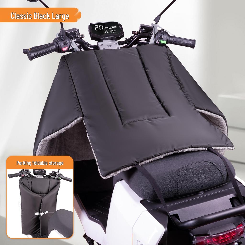 Fleece-Lined Waterproof Winter Motorcycle Windshield Cover