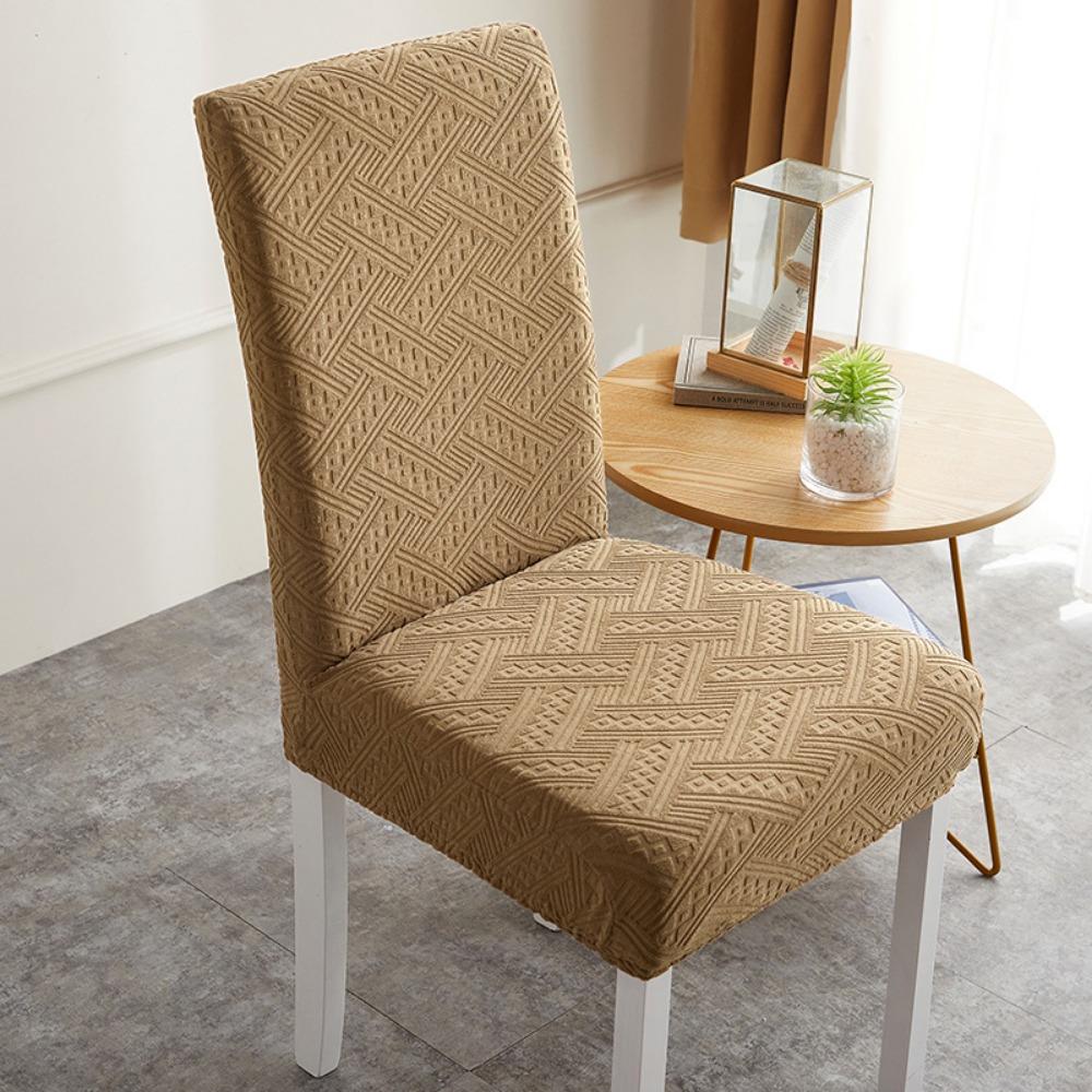 Elastic Chair Covers Set with Backrest Universal Stretch Dining Chair Slipcovers for Home Simple All Season Use