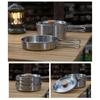 Stainless Steel Pot and Pan Set Non Stick Mess Kit Durable Camping Pots and Pans Set  Hiking