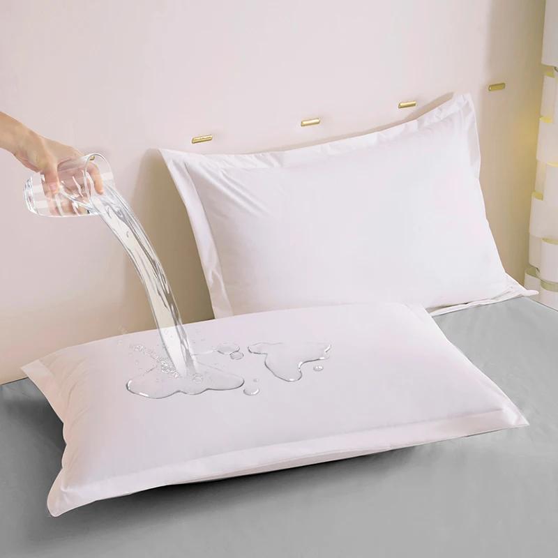 

2 Pieces Sets 51*66cm 51*76cm 51*92cm 48*74cm Waterproof Fabric Pillowcases Pillow Cover Set Twin Queen King Size 48cmx74cm-1pc белый