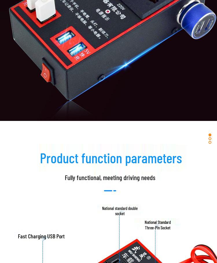 High Power 12V/24V Car and Truck Inverter Charger, 220V Universal Converter