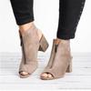 Stylish Womens Block High Heels Sandals Peep Toe Chunky Ankle Strap Boots Shoes For Every Occasion