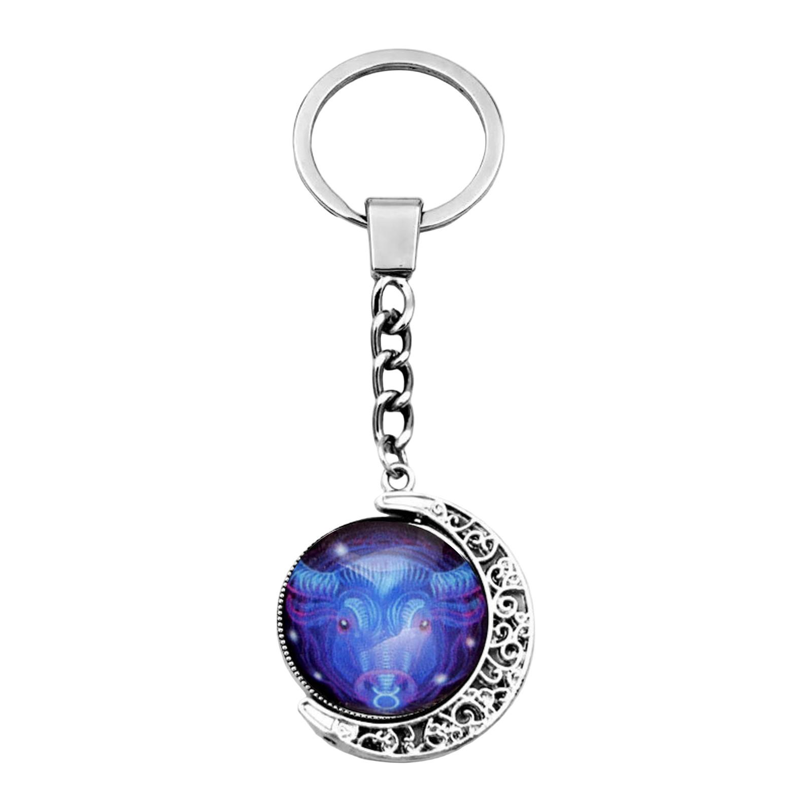 

Вращающийся брелок-подвеска с созвездием полушария и драгоценным камнем времени One Size