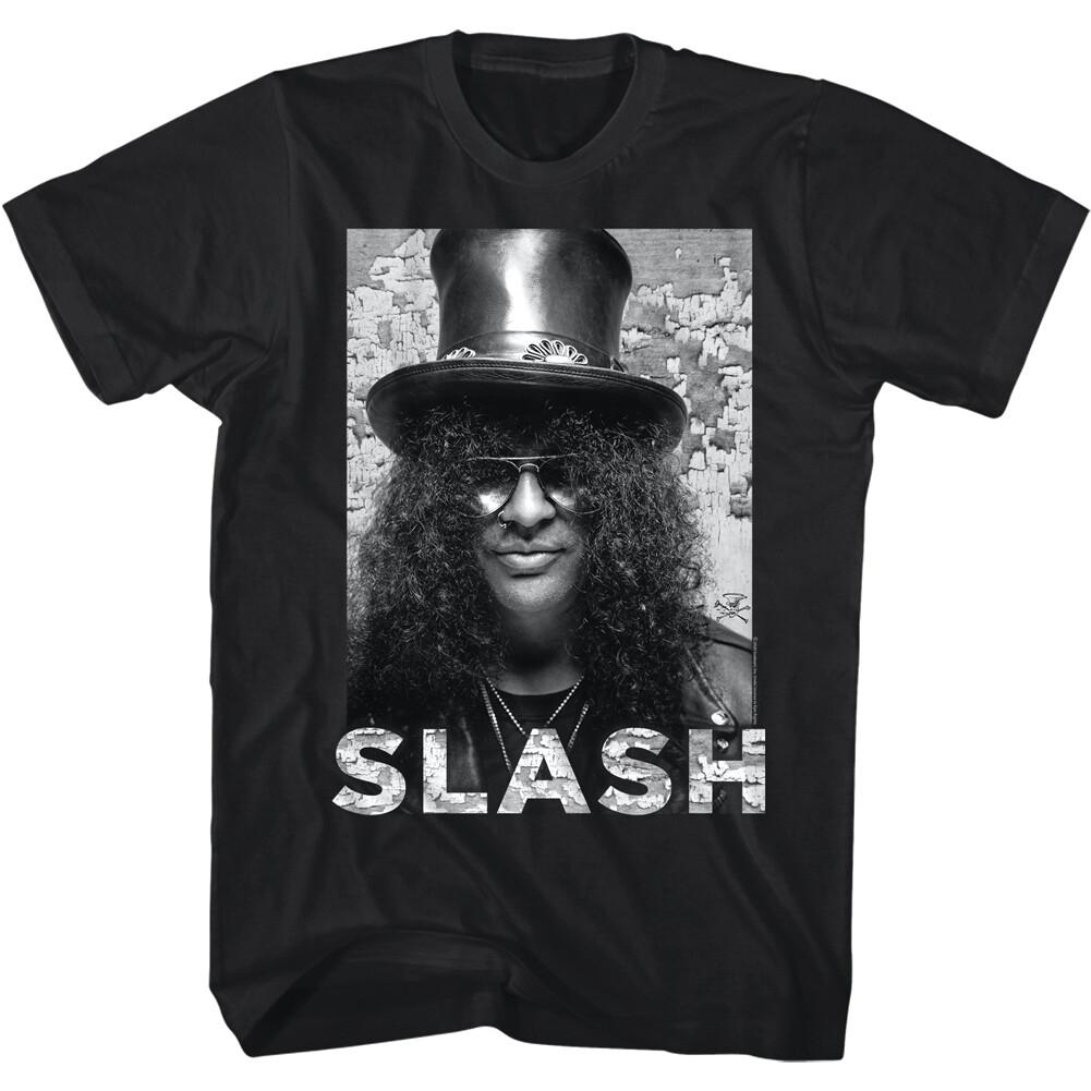Slash Portrait Men T Shirt Rock Guitarist Band Merch Guns n Roses Tee S